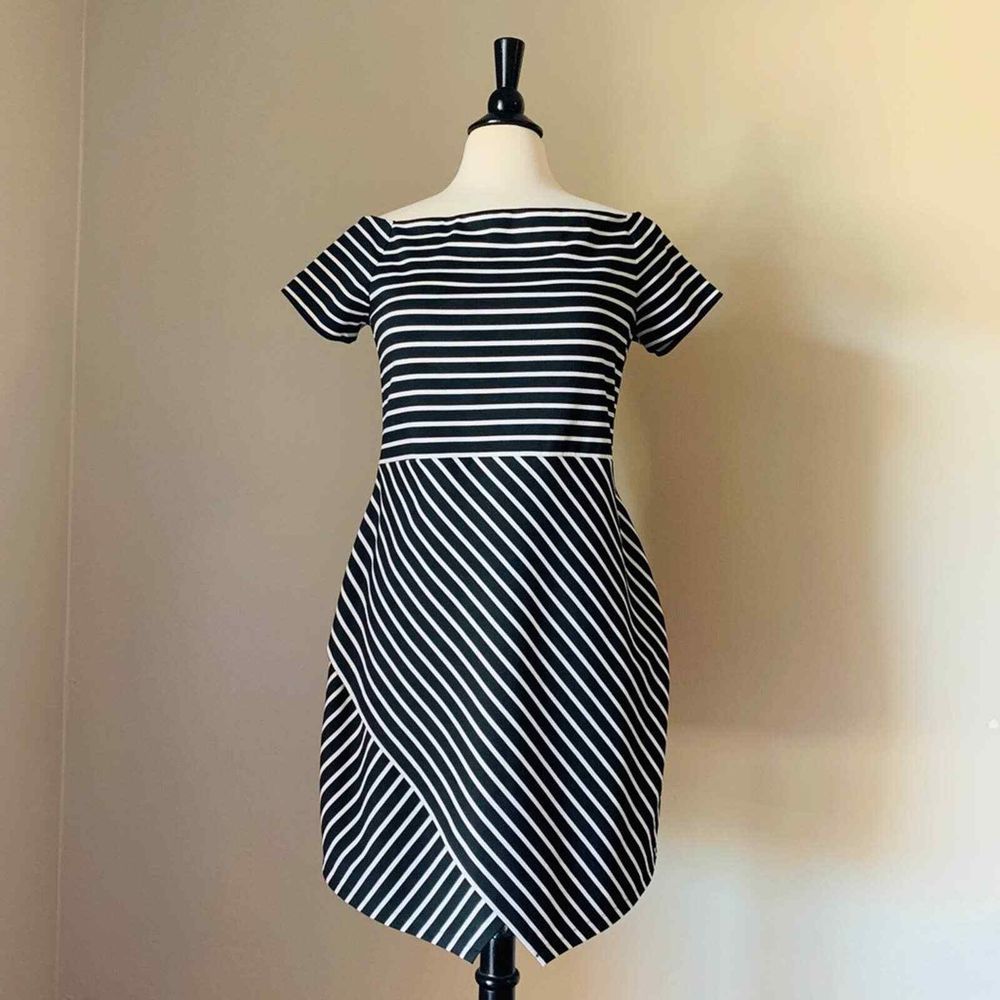 1. State Dress Women XL Striped Black/White